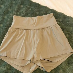 Women's Tan High-Waisted Shorts